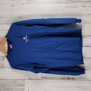 Simply Southern slate blue long sleeve tshirt, sisters are like cacti Size Small